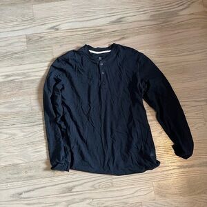 Men's Black Henley Shirt